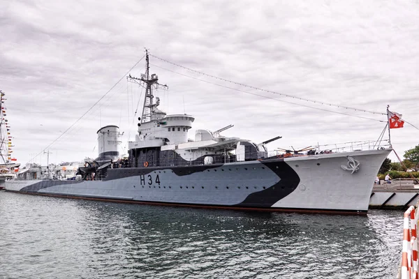 Zerstörer Blyskawica Des Zweiten Weltkriegs Hafen Von Gdingen — Stockfoto