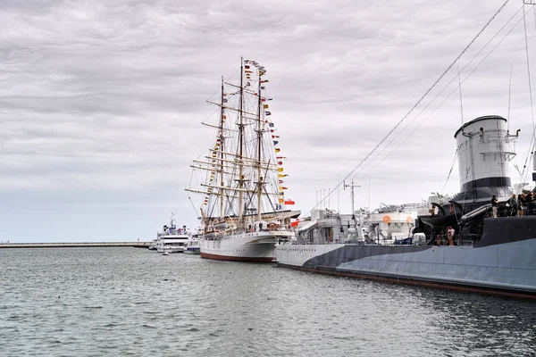 Polnisches Segelschiff Dar Pomorza Auf Der Ostsee Gdingen Polen — Stockfoto