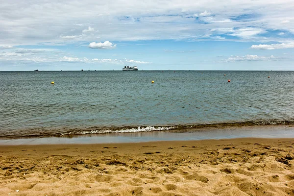 Wakacje Wypoczynek Plaży Zatoka Gdańska Morze Bałtyckie Polska Europa — Zdjęcie stockowe