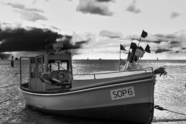 Fishing Boat Beach Sopot Poland Gulf Gdansk Baltic Sea Europe — Stock Photo, Image