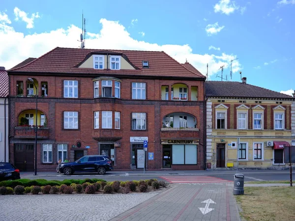 Beautiful Architecture Old Market Nowy Tomysl Poland Europe — стоковое фото