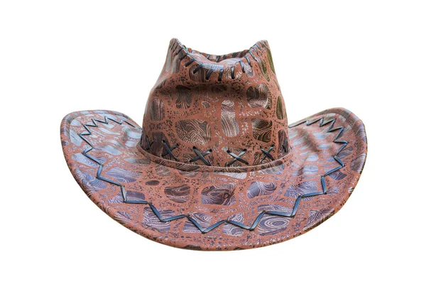 Viejo sombrero marrón de cuero — Foto de Stock