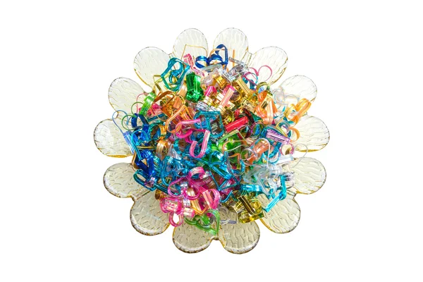 Colorful wire ribbon heart — Stock Photo, Image