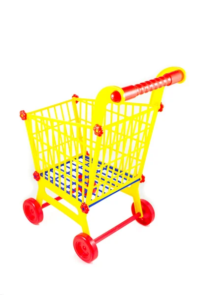 Plastic shopping cart — Stock Photo, Image