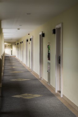 corridor in a hotel clipart