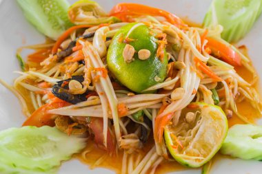 Papaya salata tuzlu Yengeç