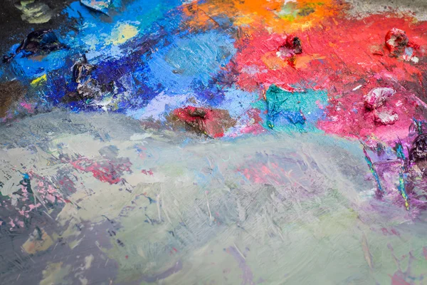 Oil colors on the palette — Stock Photo, Image