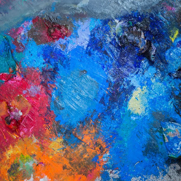 Oil colors on the palette — Stock Photo, Image