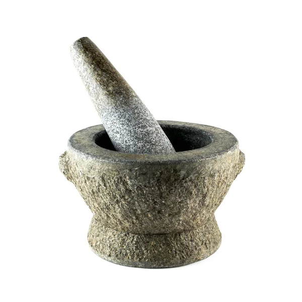 Rock mortar and rock pestle — Stock Photo, Image