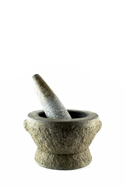Rock mortar and rock pestle — Stock Photo, Image
