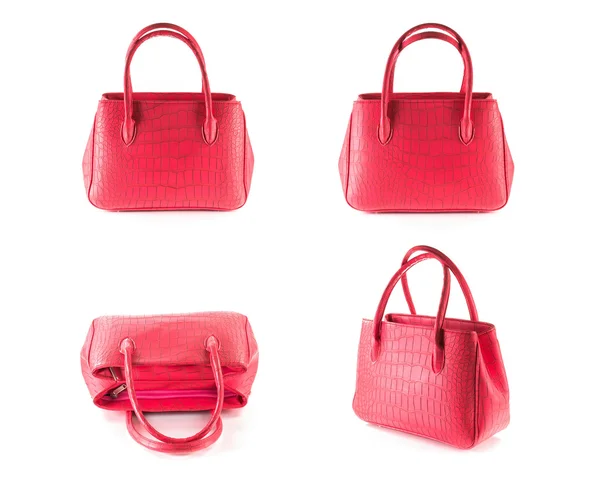 kırmızı yapay timsah deri çanta