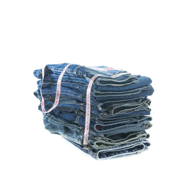 Pila de pantalones vaqueros —  Fotos de Stock