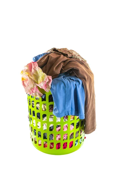 Roupas usadas na cesta de lavanderia — Fotografia de Stock