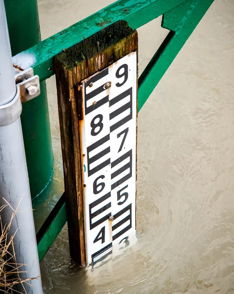 Critical river water level — Stock Photo, Image