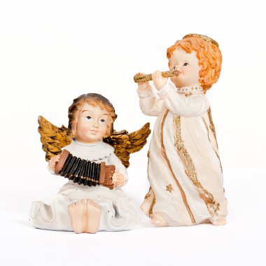 Angelic figurines playing music