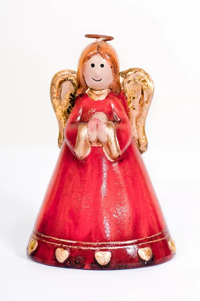 Angel figurine praying and smiling — Stock Photo, Image