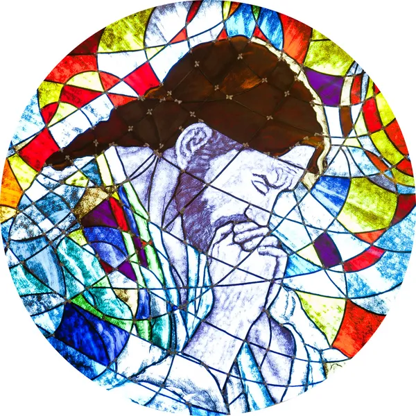 vitray dua İsa gösterilen