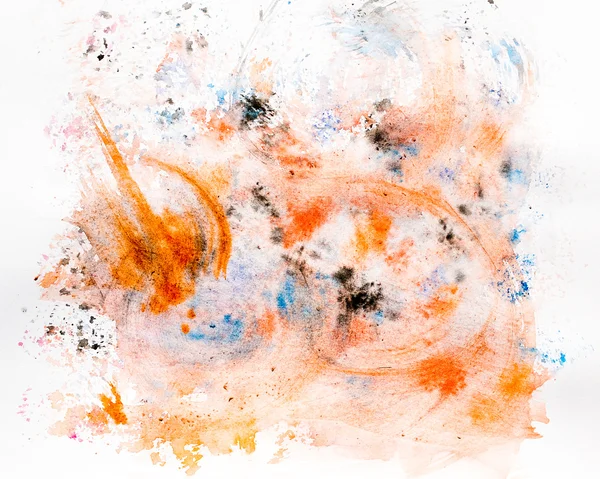 Orange watercolor stains — Stock Photo, Image