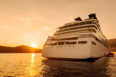 dubrovnik yakınından Adriyatik Denizi demirlemiş gemi cruise