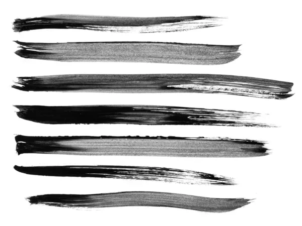 Collection of watercolor brush strokes — Stock Photo, Image