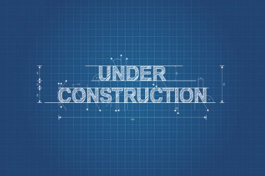 İnşaat blueprint, teknik resim, karalama stili altında
