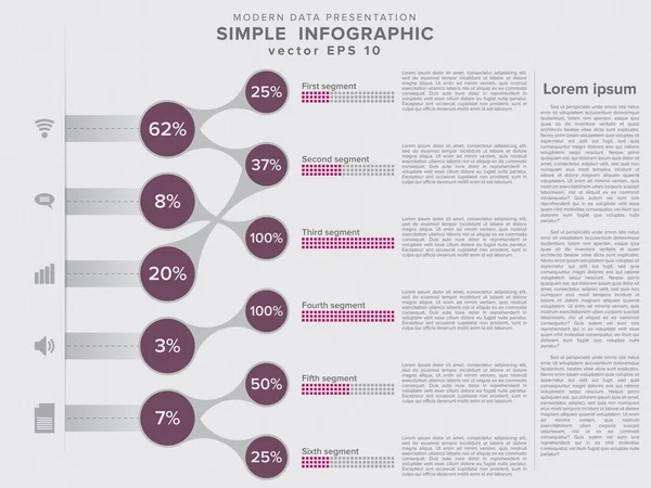 Modèle simple infographie minimaliste. vecteur eps 10. — Διανυσματικό Αρχείο