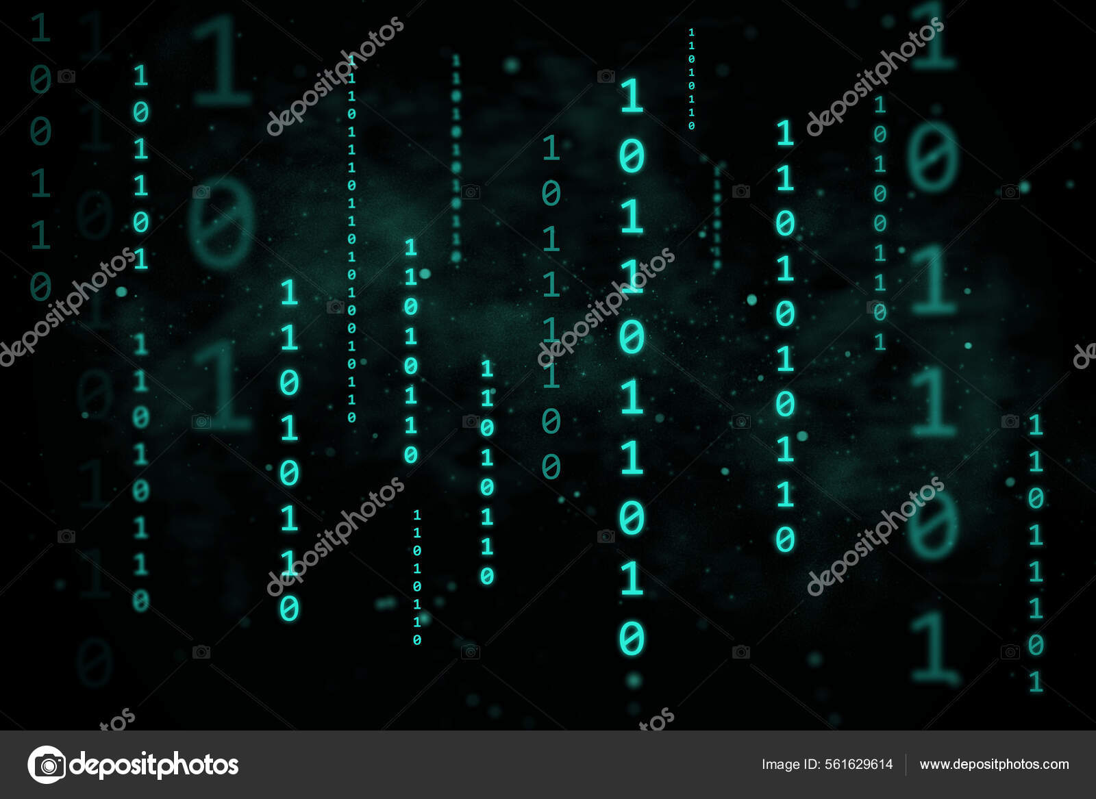 Digital Binary Data Streaming Binary Code Background Abstract Concept  Illustration Stock Photo by ©marinv 561629614