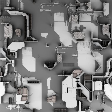 3D görüntüleme, anakart çizimi, silikon bileşenler, çip, büyük veriler, fütüristik soyut internet ve bilgi teknolojisi kavramı. Teknoloji Arkaplan kavramı.