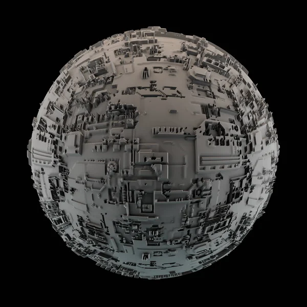 Mystical Sphere Dark Background Science Fiction Concept Illustration — ストック写真