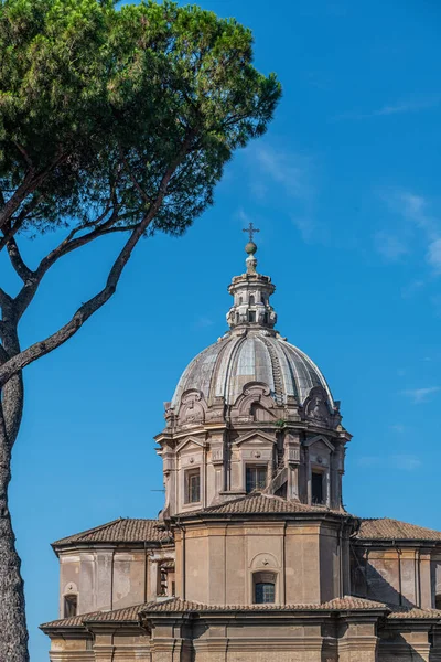 Domes Churches Most Holy Name Mary Santa Maria Loreto Ρώμη — Φωτογραφία Αρχείου