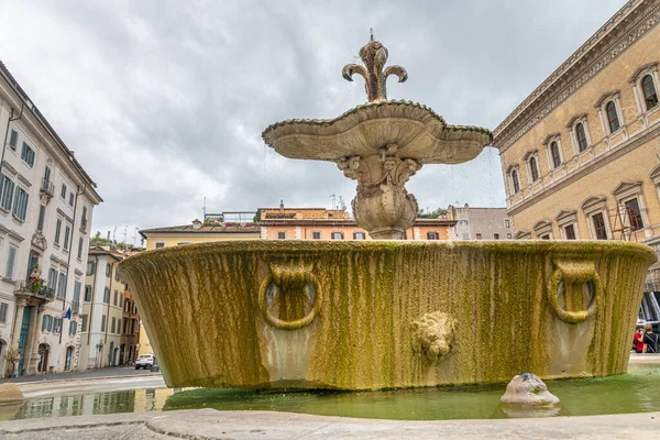 Μια Ματιά Της Piazza Farnese Πλατεία Φαρνέζε Κοντά Στο Campo — Φωτογραφία Αρχείου