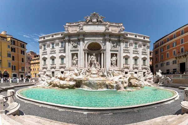 有名な ローマで最も美しい噴水の一つ トレビの泉 Fontana Trevi — ストック写真