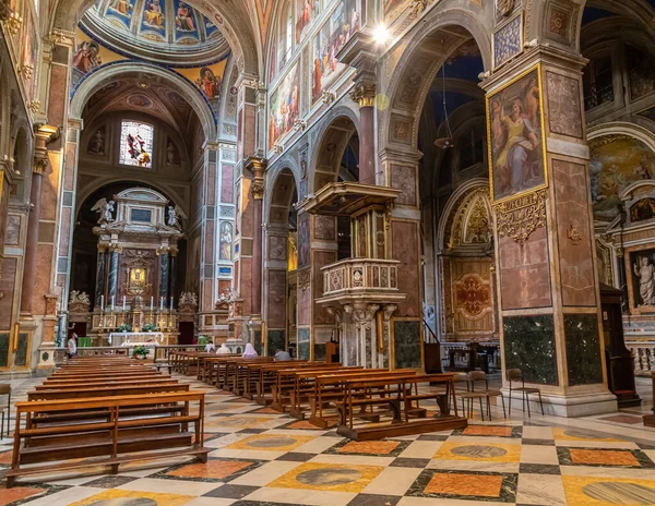 Vista Interior Basílica Santo Agostinho Campo Marzio Roma Itália Basílica — Fotografia de Stock