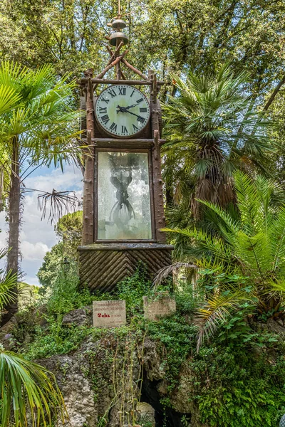 Hydro-chronometer or water powered clock in the beautiful Villa Borghese Park