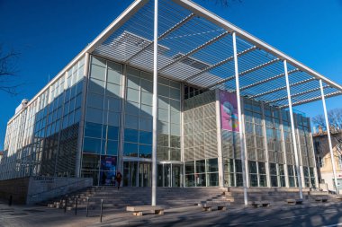 Carre d'Art in Nimes, France. It is museum of contemporary art and the city's municipal library, opened in 1993