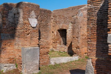  Necropolis'e ostia antica, Roma, İtalya'nın antik Limanı