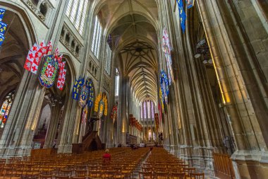 Interior of the Cathedral of the Holy Cross (Cathdrale Sainte-Croix d'Orlans).