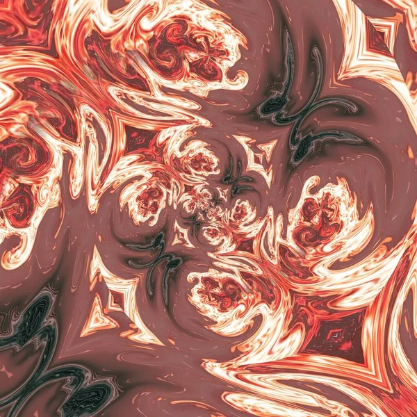 Color Flames Flared Layers Dark Lava Rippled Flowered Concept Art — ストック写真
