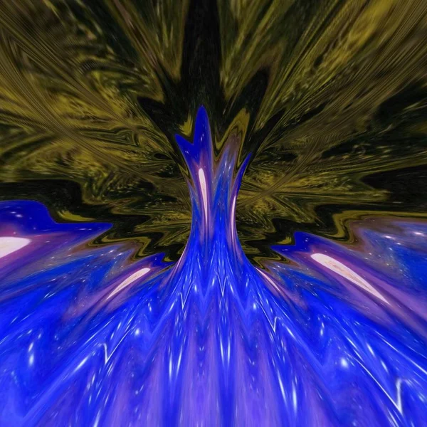 Космічна Туманність Окреслює Концепцію Красивому Стилі Цвітіння Квітів Синій Колір — стокове фото