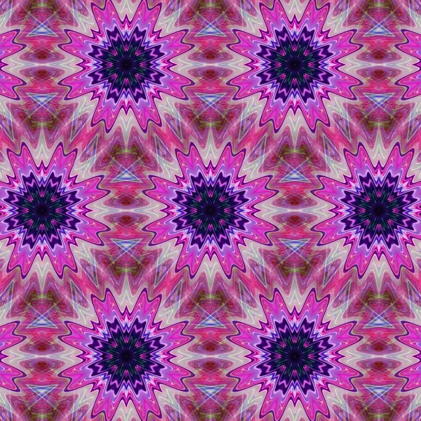 Beautiful Pink Green Colors Petunia Flower Concept Kaleidoscope Style Mandala — 스톡 사진