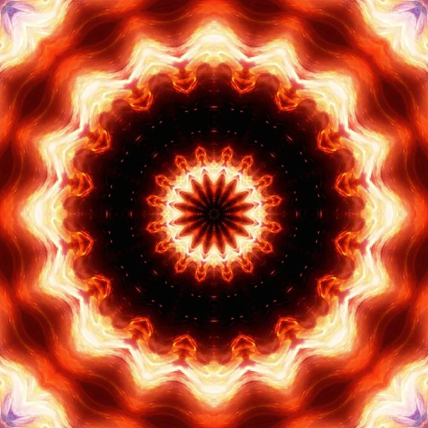 Полное Сочетание Неонового Орнамента Лавового Огня Концепции Красного Цветка Узором — стоковое фото