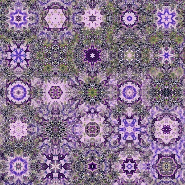 Blumen Blühen Violett Gewellte Abstrakte Linienführung Symmetriekonzept Geometrisches Einfarbiges Muster — Stockfoto