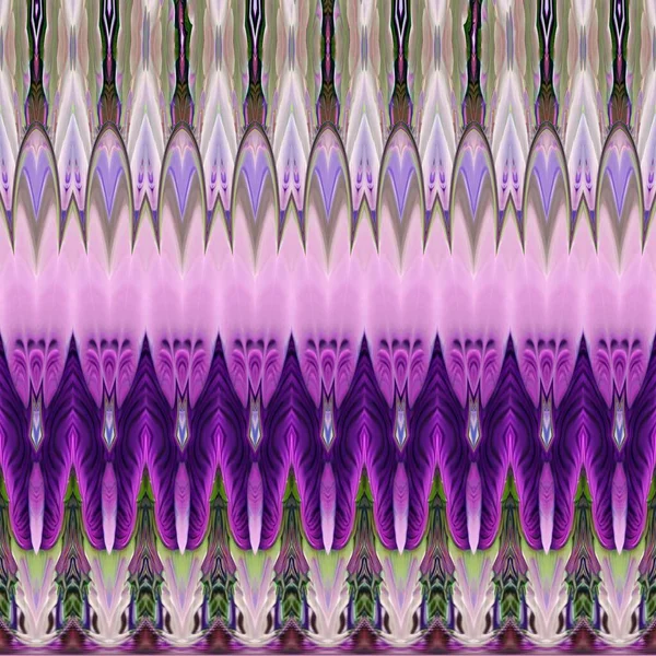 Flores Floreciendo Violeta Ondulado Diseño Línea Abstracta Concepto Simetría Patrón —  Fotos de Stock