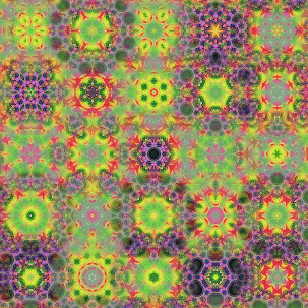 Textúra Színes Minták Gyönyörű Design Változatok Mint Kaleidoszkóp Zökkenőmentes Minta — Stock Fotó