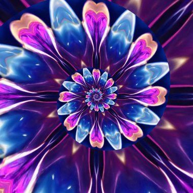 Neon denizanası renk deseni dokusu kaleydoskop geometrik tasarım, pürüzsüz, dalgalı ve sarmal çiçek, gökkuşağı renkleri, klasik ve modern konsept