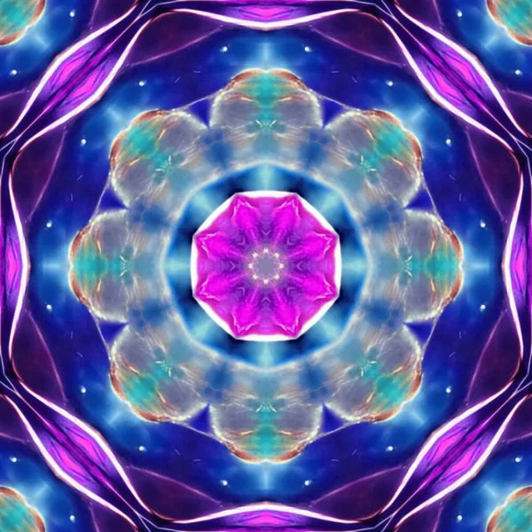 Neon Medúzy Barva Vzor Vrstva Textura Kaleidoskop Geometrický Design Bezešvé — Stock fotografie