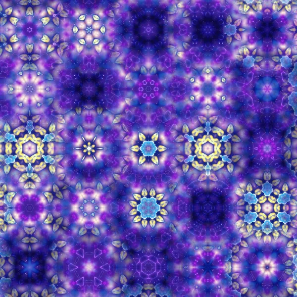 ネオンクラゲ色のパターン層のテクスチャ万華鏡幾何学的なデザイン シームレスな 波状と花 ヴィンテージと現代的な概念とスパイラル — ストック写真