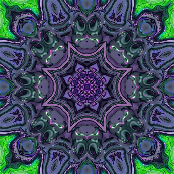 Современный Дизайн Текстуры Зеленого Фиолетового Цветущих Тюльпанов Ярким Творческим Прикосновением — стоковое фото