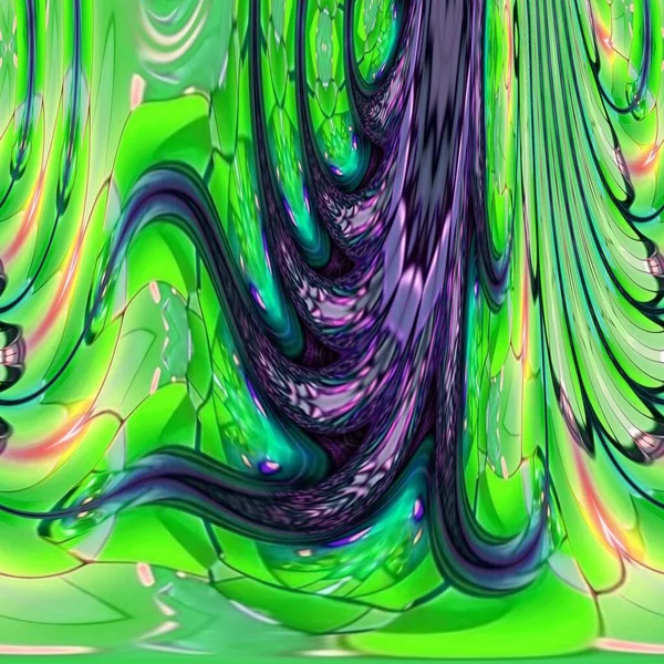 Графічне Оздоблення Орнаментальної Текстури Землі Зеленого Моху Полум Яними Елементами — стокове фото