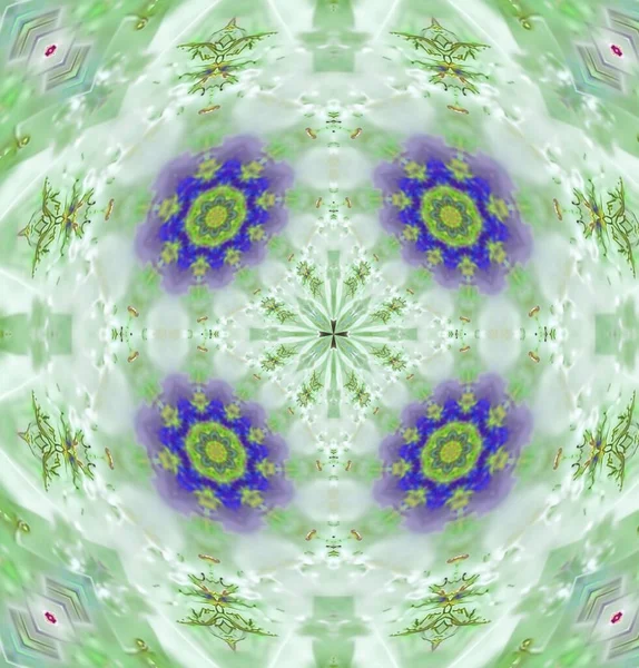 Abstract garden decoration material with little green flowers, smooth ...